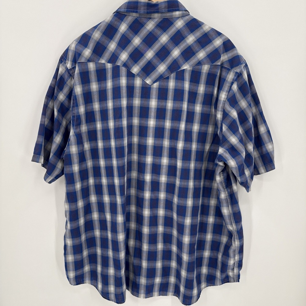 Pendleton Womens Blue Plaid Pearl Snap Frontier Shirt Size XXL Western Everyday - Picture 5 of 9